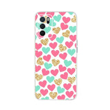pink and green hearts pattern phone case