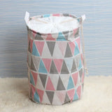 a small laundry bag with a triangle pattern