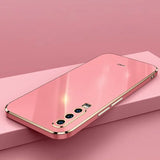 the back of a pink iphone case