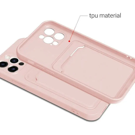 the back of a pink iphone case with a hole in the middle