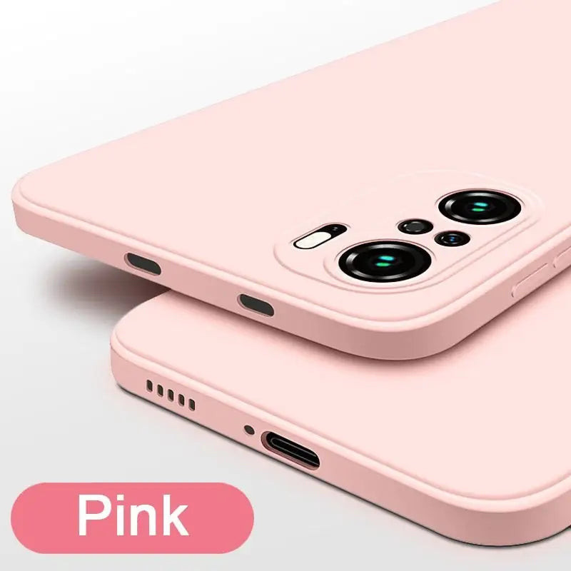 the pink iphone case is shown with the camera lens