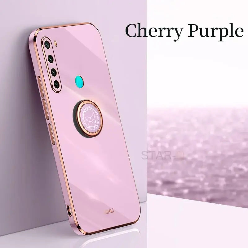 the pink iphone case is shown with the text, cherry purple
