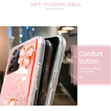 a pink iphone case with a flower design