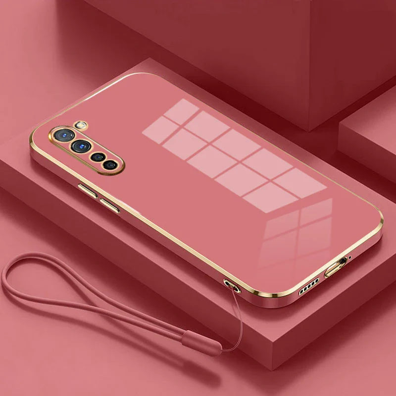 the pink iphone case with a gold frame