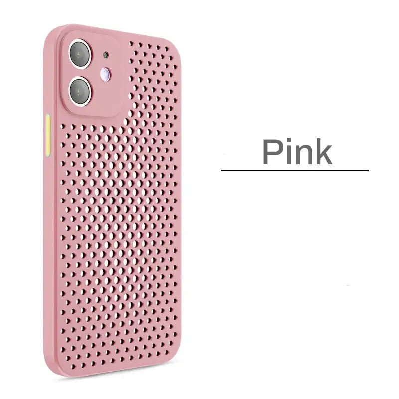 the pink iphone case is shown with the text, `’’