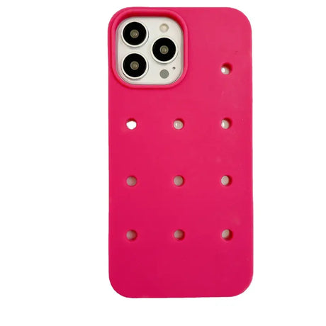 the pink iphone case is made from silicon