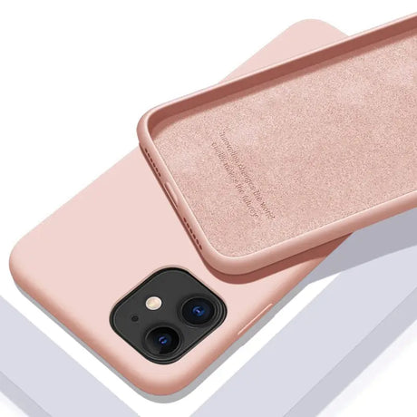 the back of a pink iphone case