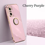 the pink iphone case is shown with the logo on it