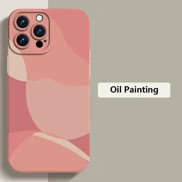 a pink iphone case with the text,’oiling ’