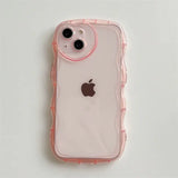 a pink iphone case with a white background