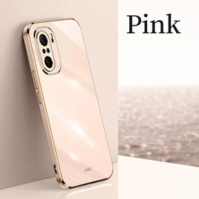 the pink iphone case is shown on a white surface