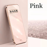 the pink iphone case is shown on a white surface