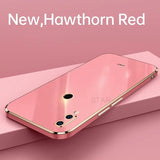 a pink iphone case with the words new red on it