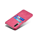 the pink leather iphone case is shown with a credit card slot