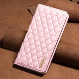 the pink leather wallet case