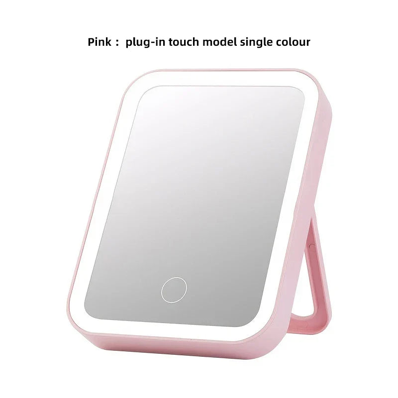 the pink makeup mirror with stand