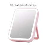 the pink makeup mirror with stand