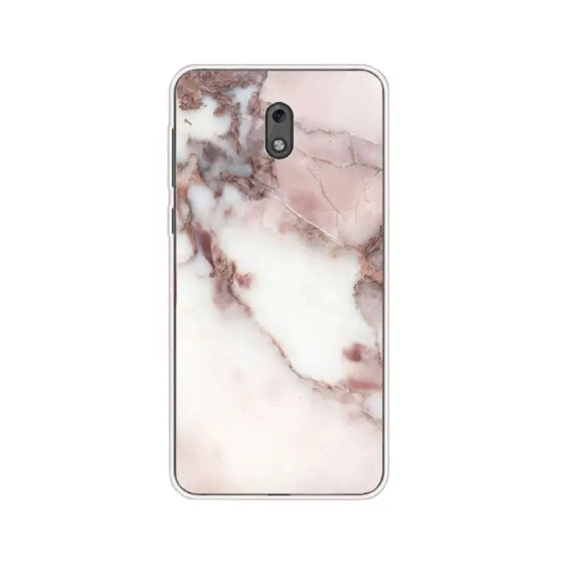 the pink marble phone case is shown with a white background