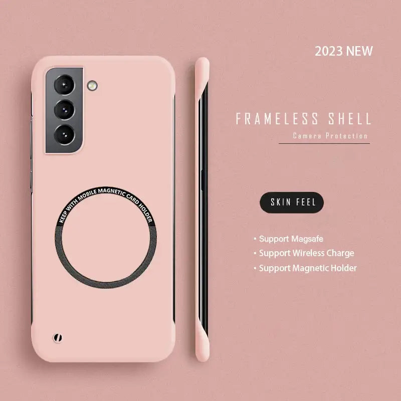 the pink phone case with the text ` `’on it