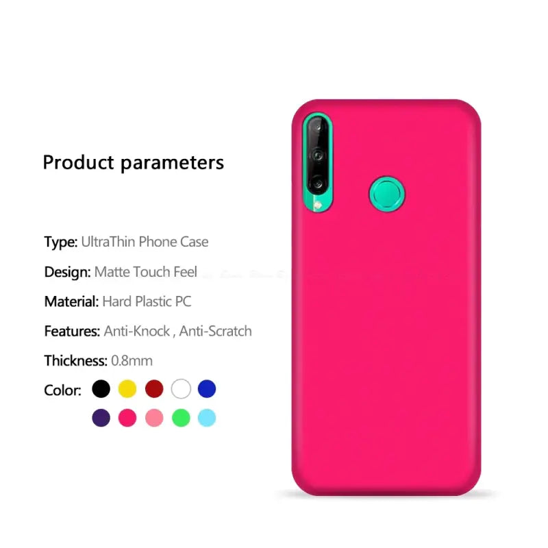 the back of a pink phone case with the text product