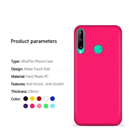 The back of a pink phone case with the text product