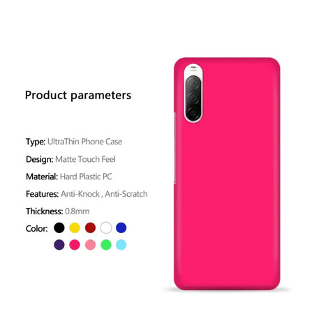 The back of a pink phone case with the text product