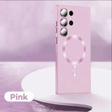a pink phone with a water drop on it