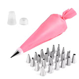 a pink plastic cone with a set of cones and a cone