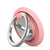 two pink rings with a silver ring on top