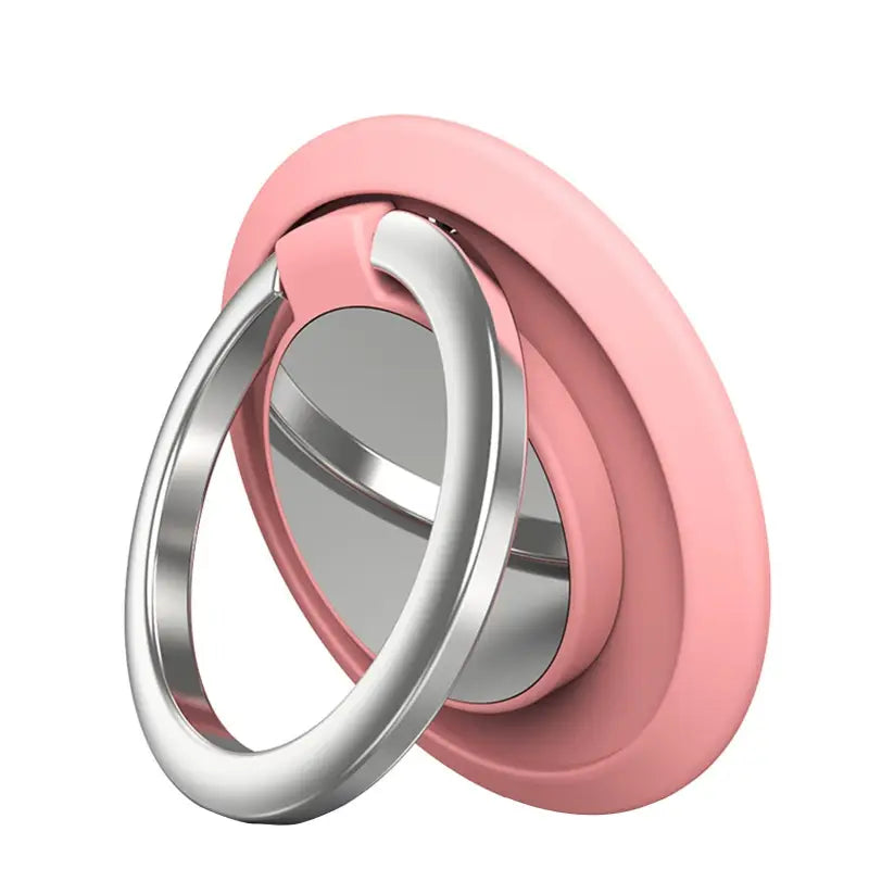 two pink rings on a white background