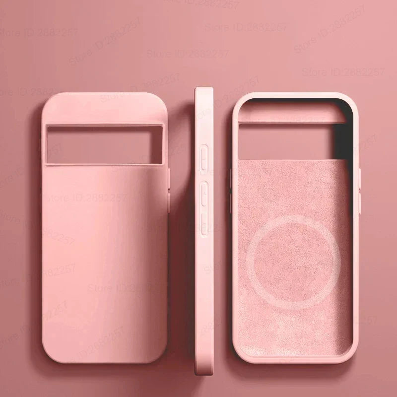 Pink smartphone case with a sliding cover design.