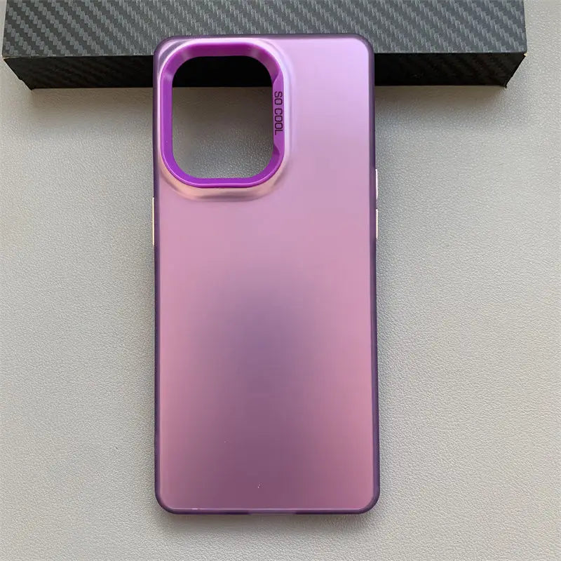 Pink smartphone case with a prominent square camera cutout.