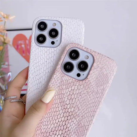 The pink snake skin case for iphone 11