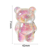 a pink teddy bear with a white background