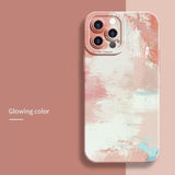 a pink and white iphone case with a pink background