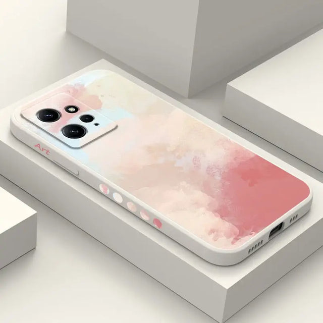 a phone case with a watercolor painting on it