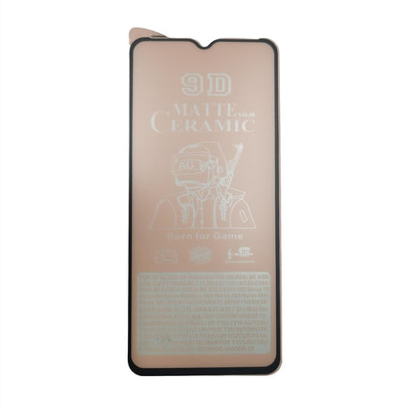 Pinkish-hued, 9D matte ceramic screen protector.