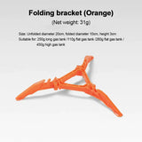 a plastic orange plastic toy with a white background