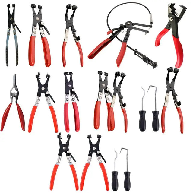 a collection of pliers and pliers