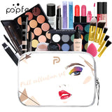 a bag full of makeup and cosmetics