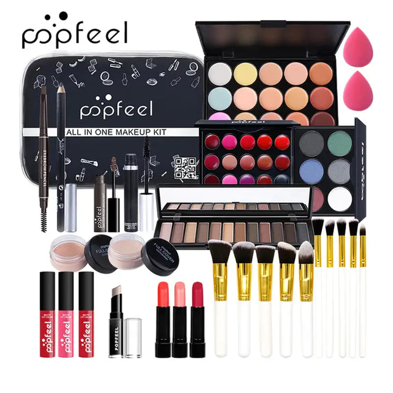 a collection of cosmetics products