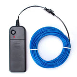 a blue cable connected to a black cord