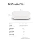 a diagram of a white plastic container with measurements for the product