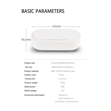 a diagram of a white plastic container with measurements for the product