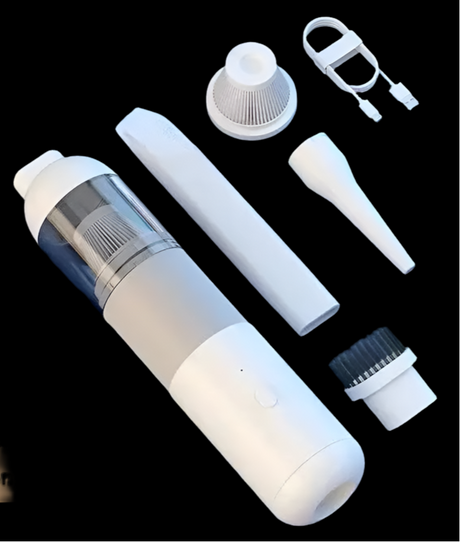 Portable water filter bottle with various detachable components.