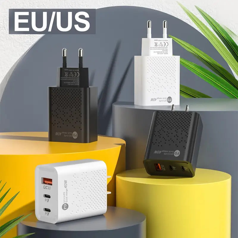a close up of a group of different types of power outlets
