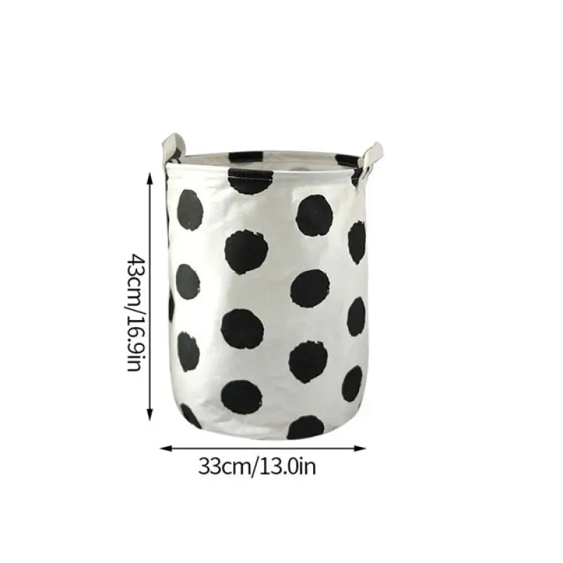 the black and white cow print storage bag