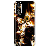 a phone case with a gold flower design