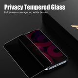the privacy tempered glass screen protector is shown on a black surface