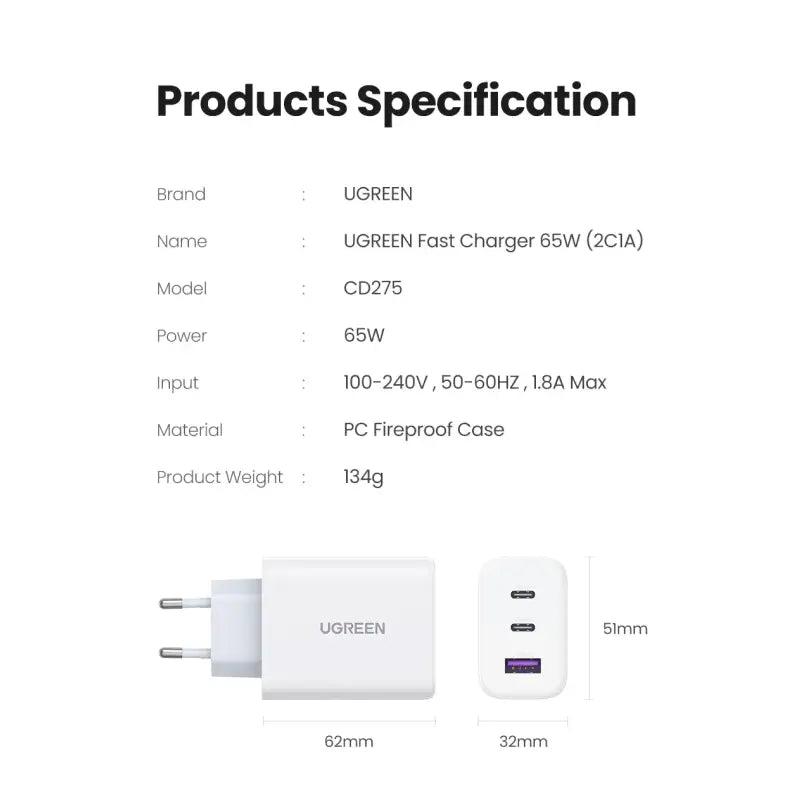 The product features a usb and a usb cable